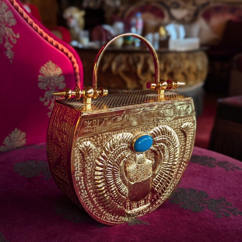 Copper Handcarved Metal Egyptian Handbag